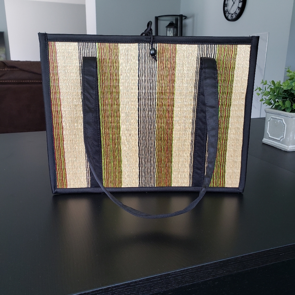 Baskets of Cambodia Rattan tote bag purse